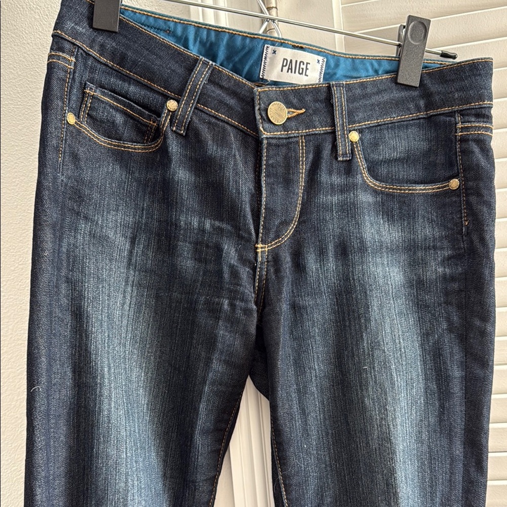 PAIGE Blue Manhatten Jeans with Classic Indigo Wash